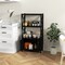 Tall Freestanding Floor Bathroom Storage Cabinet with 2-Tier Open Shelves and Magnetic Doors